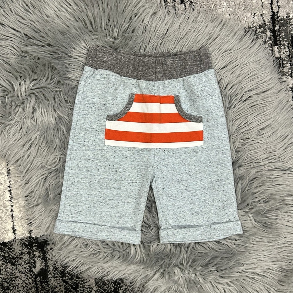 Miki Miette Boys Heathered Blue Shorts Size 3T NEW